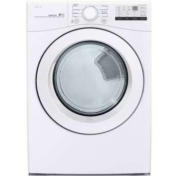 LG 7.4 cu.ft. White Electric Front Load Dryer - Energy Star