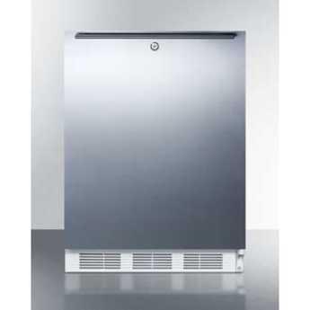 Summit AccuCold 24" 3.5 cu. ft. Stainless Steel Undercounter Compact Freezer - ADA Compliant