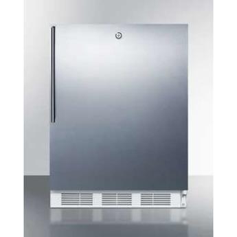 Summit AccuCold 24" 3.5 cu. ft. Stainless Steel Undercounter Compact Freezer - ADA Compliant