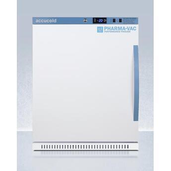 AccuCold AFZ5PVBIADALHD 24 Inch White Freestanding or Built-In Compact Counter Depth Freezer