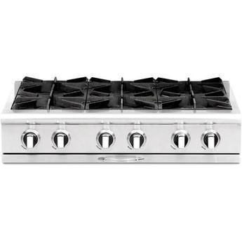 Capital CGRT366N Culinarian Series 36 Inch Gas Open Burner Rangetop