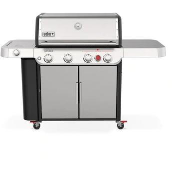 Weber Genesis Series 69 Inch Freestanding Liquid Propane Grill in Stainless Steel