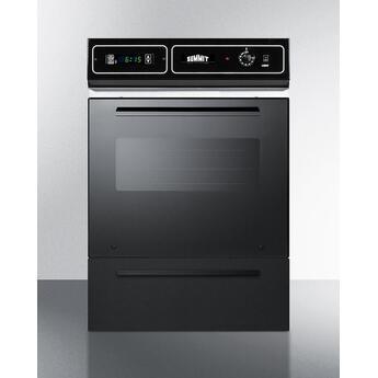 Summit TEM715DK 24 Inch Black Electric Single Wall Oven