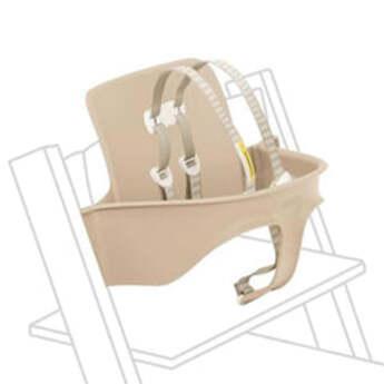 Stokke Adjustable Ergonomic Tripp Trapp Baby Set with Harness - Color: White