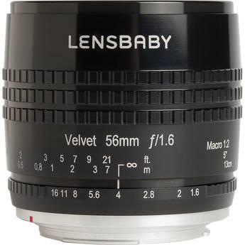 Lensbaby Velvet 56mm f/1.6 Lens for Canon EF (Black)