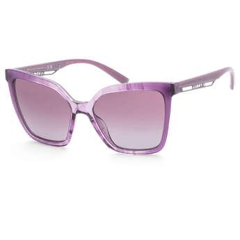 Bulgari Womens 56mm Striped Amethyst Purple Sunglasses BV8253-55088H