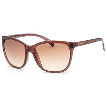 Calvin Klein Womens Fashion CK19565S-210 60mm Milky Brown Sunglasses