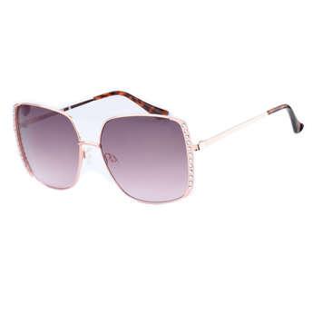 Guess Womens 59mm Rose Gold Sunglasses GF0409-28T