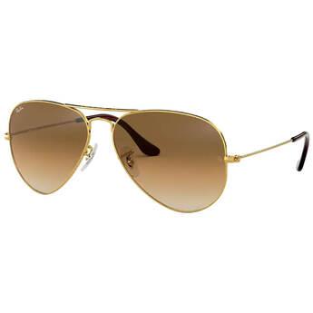 Aviator Large Metal Arista Clear Gradient Brown Crystal