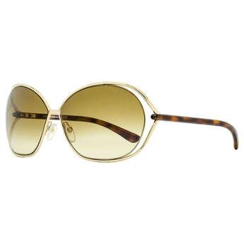 Tom Ford Womens Carla 66mm Shiny Rose Gold Sunglasses FT0157-28F-66