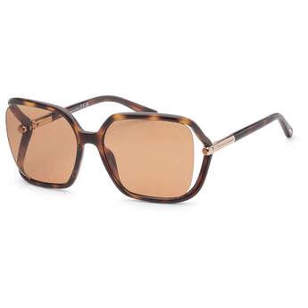 Tom Ford Womens Solange 60mm Dark Havana Sunglasses FT1089-52E-60