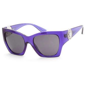 Versace Womens 55mm Transparent Purple Sunglasses VE4452-541987-55