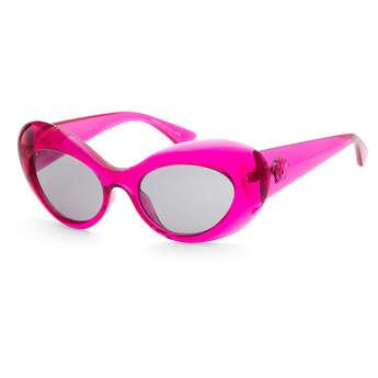 Womens Pink Oval Sunglasses